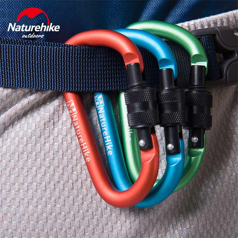 Naturehike 8cm D-Type Multifunctional Hang Buckle With Lock NH15A008-D