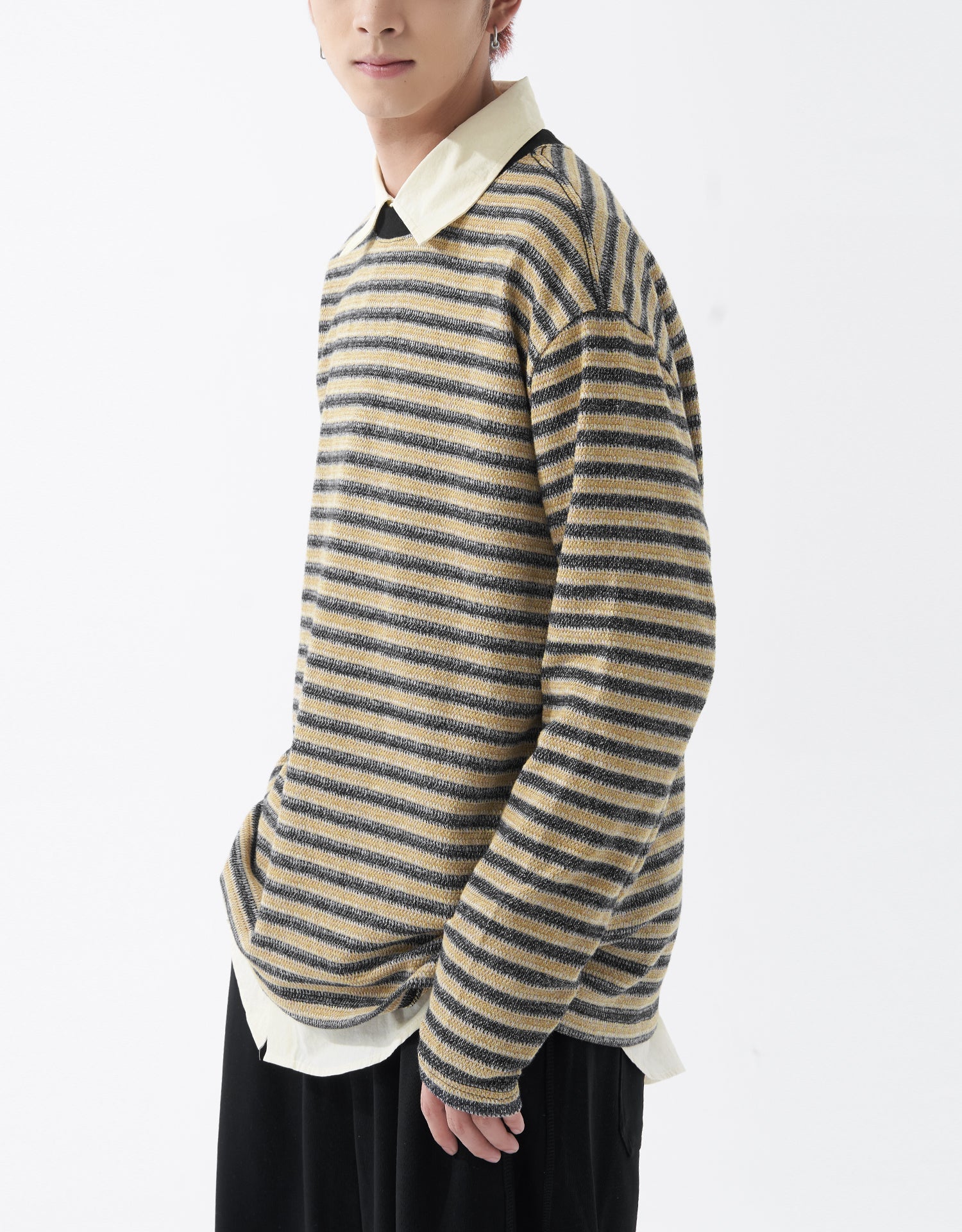 TopBasics Striped Jacquard Interlock T-Shirt