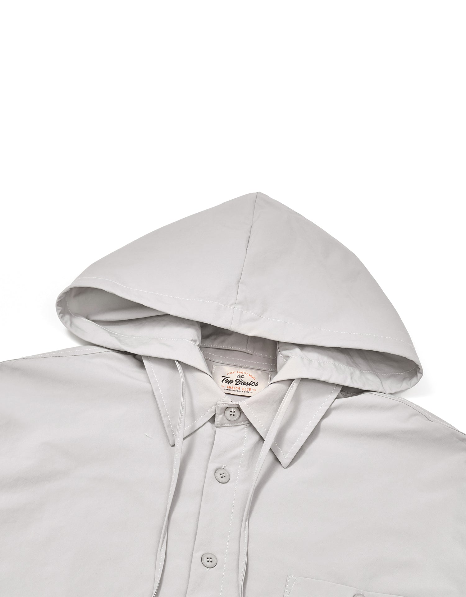 TopBasics Pocket Detachable Hood Shirt