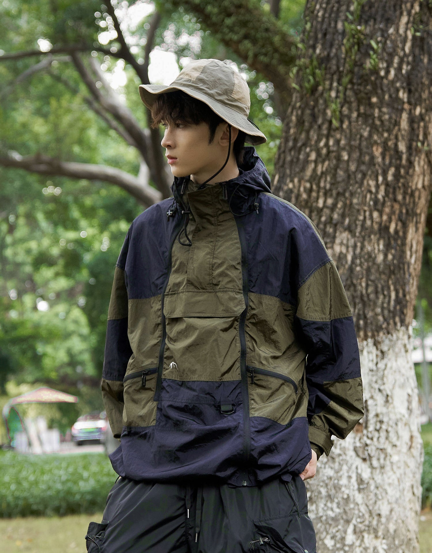 TopBasics Patchwork Outdoor Windbreaker Jacket