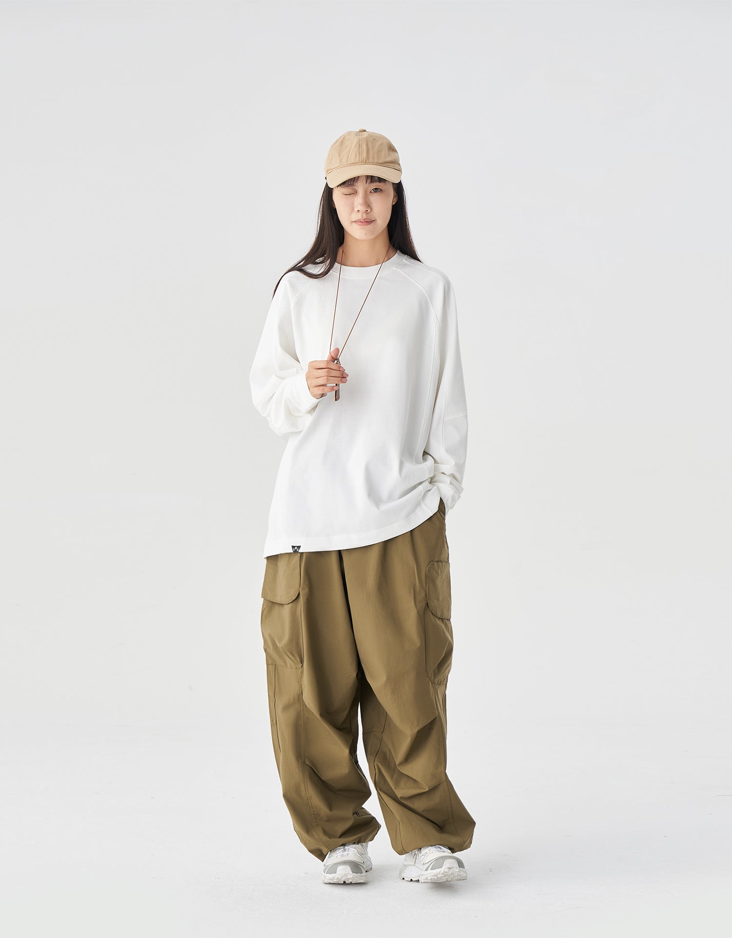 TopBasics Cyber Patchwork Seams L/S T-Shirt