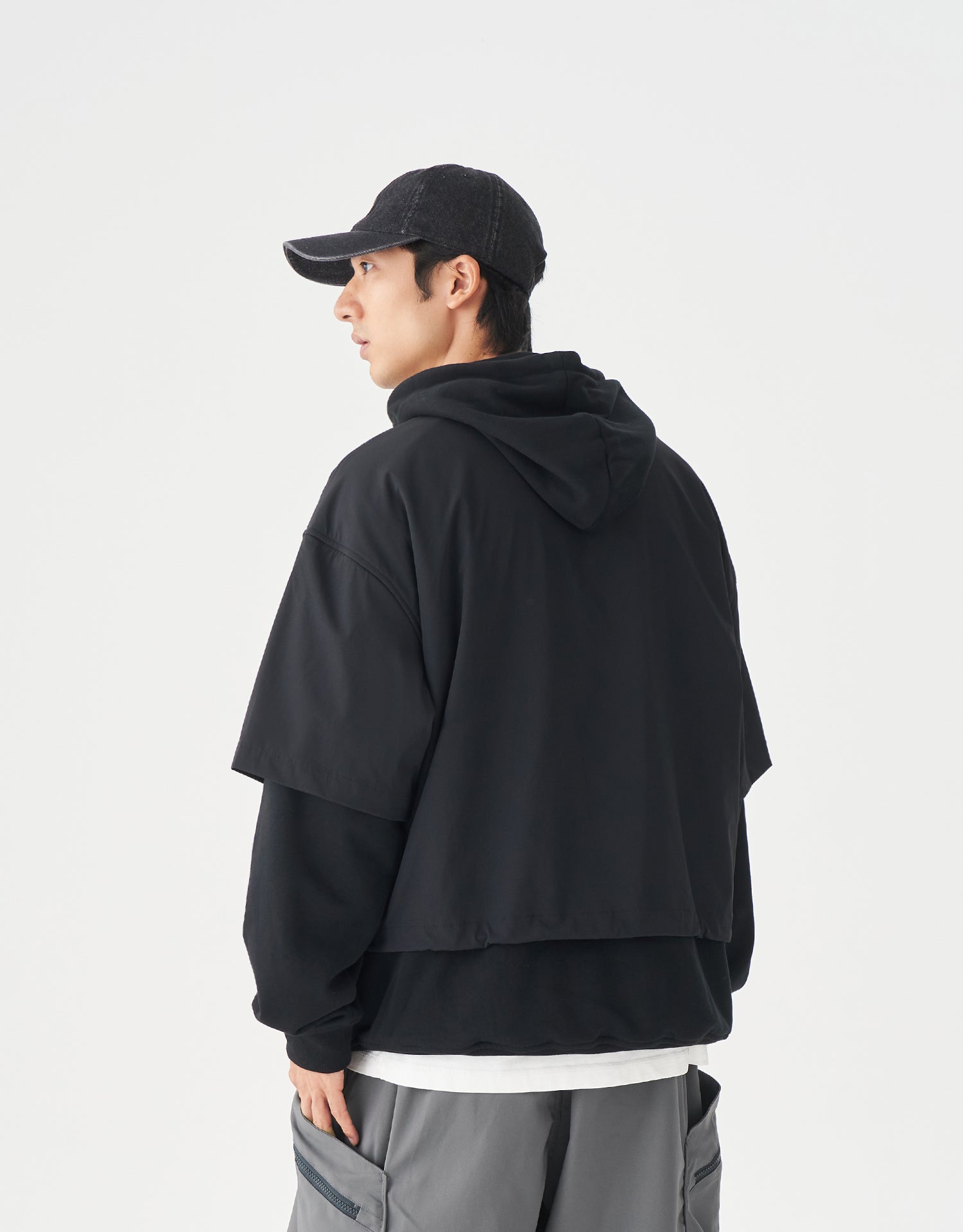 TopBasics Fake Two-Piece Hoodie
