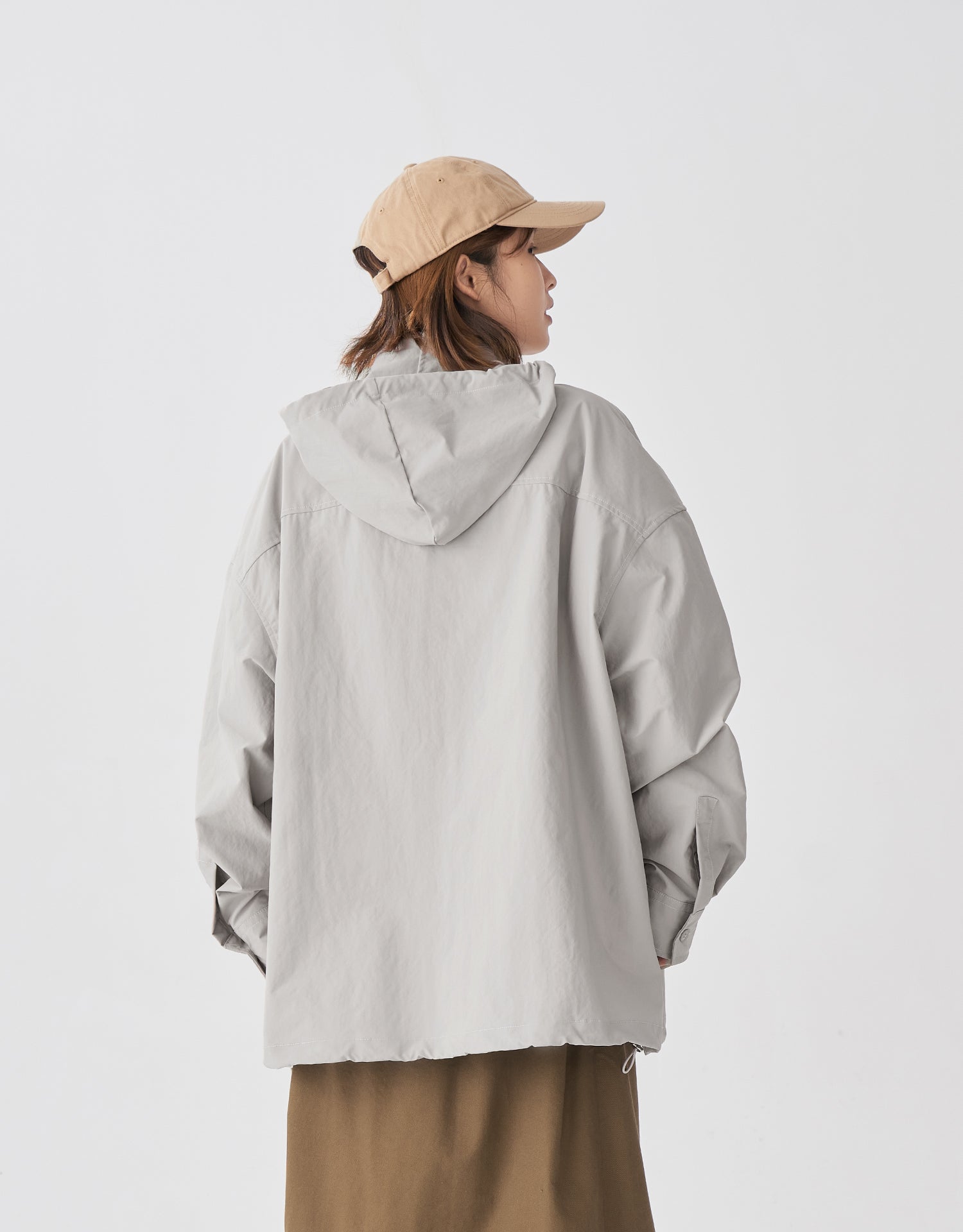 TopBasics Pocket Detachable Hood Shirt