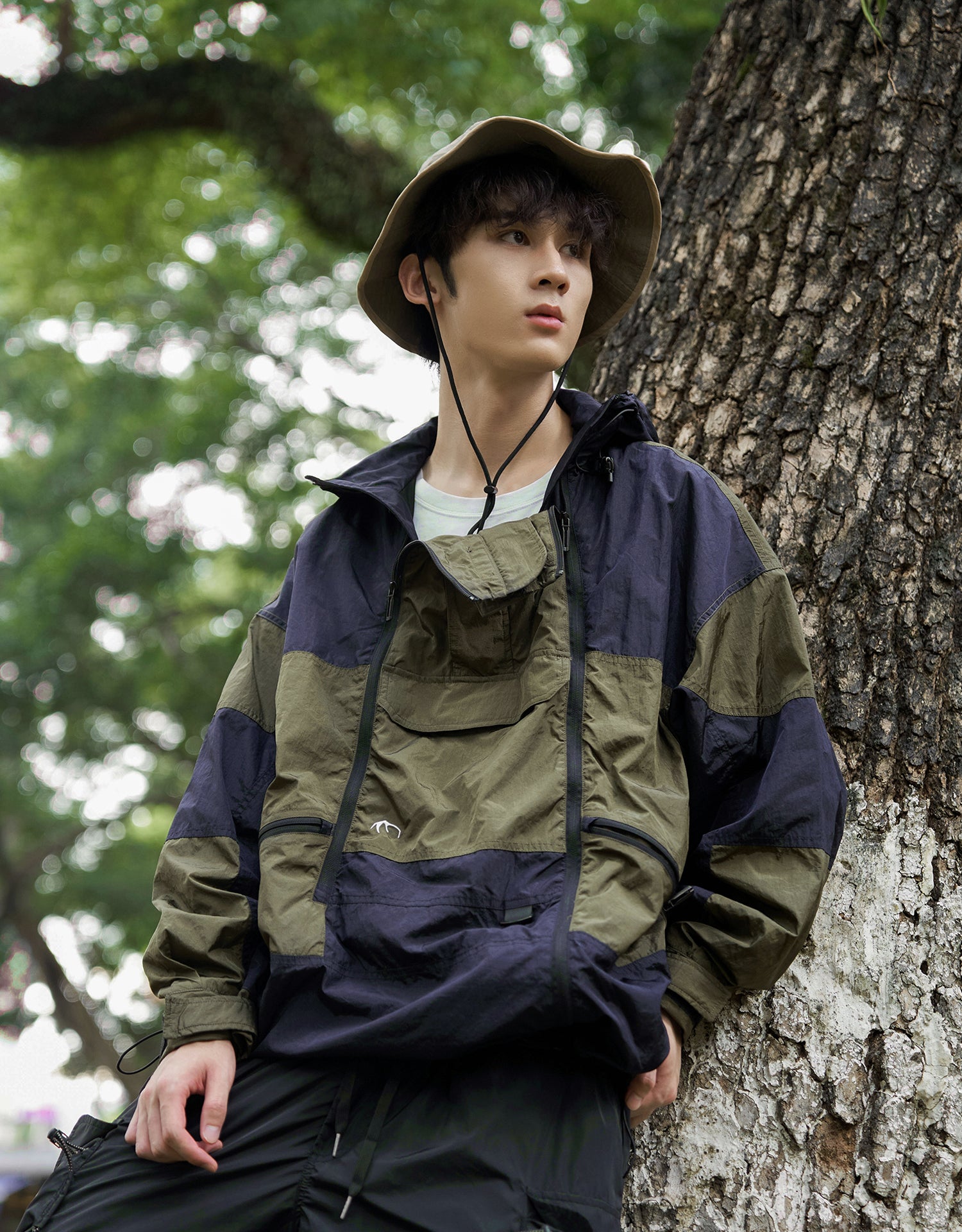 TopBasics Patchwork Outdoor Windbreaker Jacket