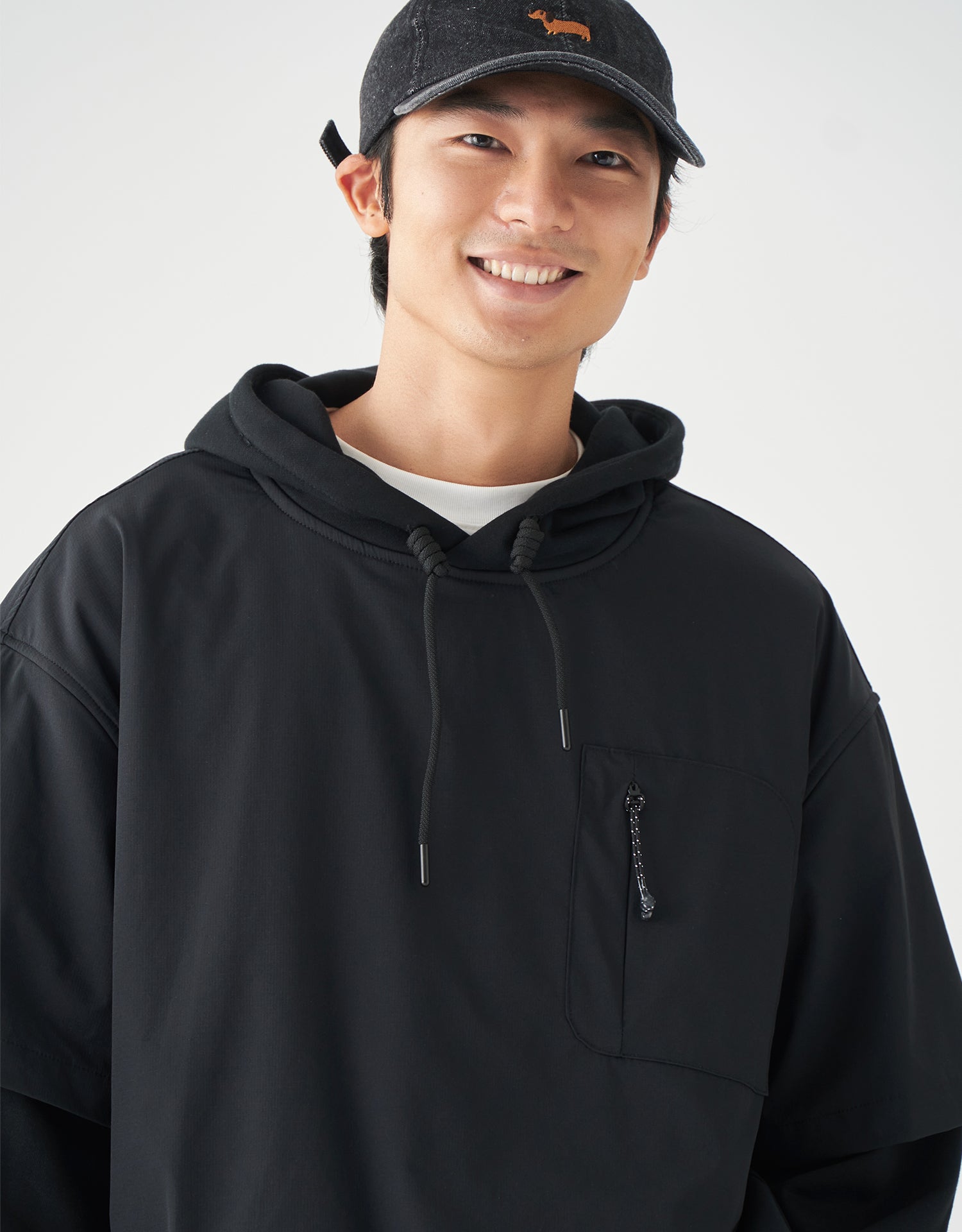 TopBasics Fake Two-Piece Hoodie