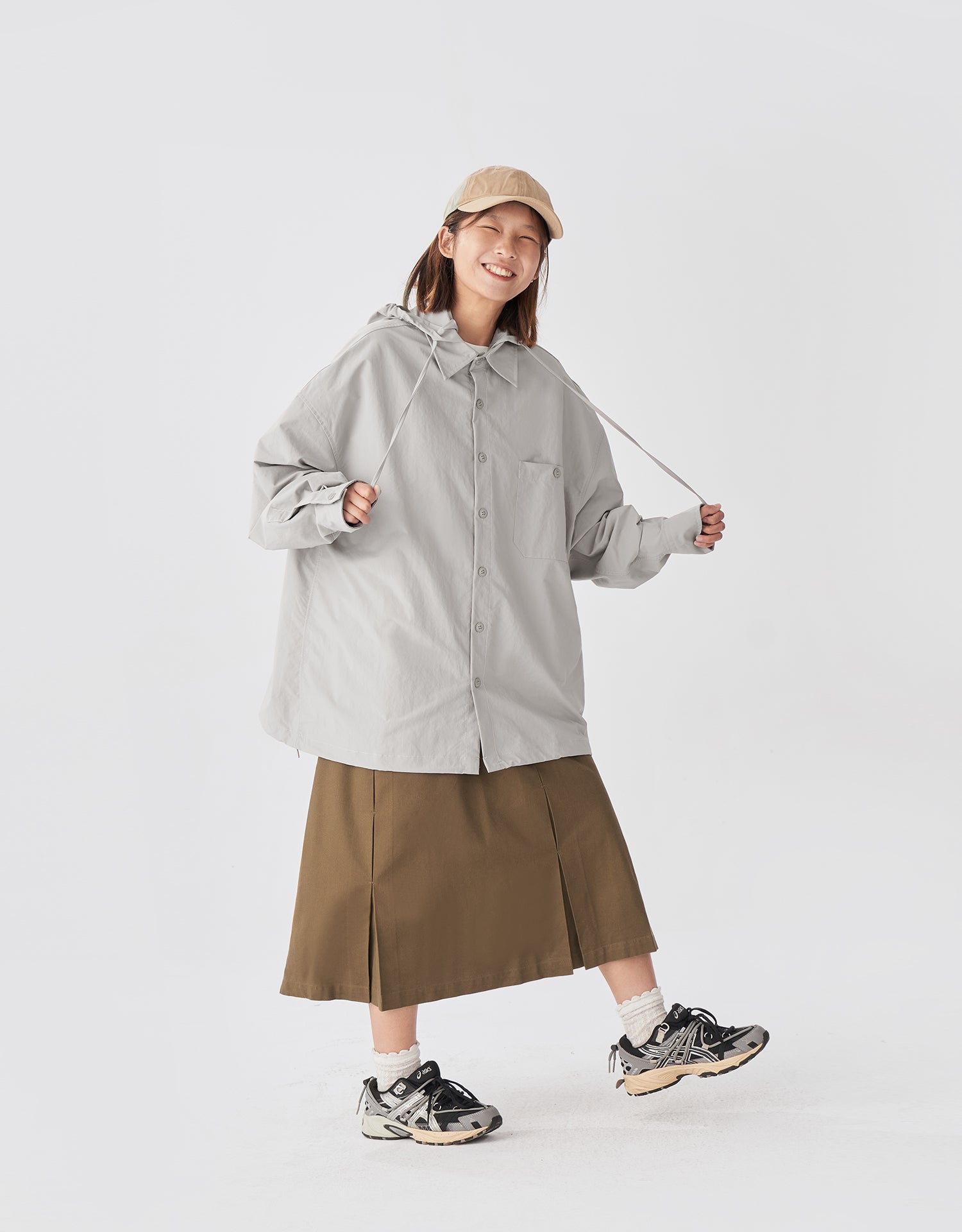 TopBasics Pocket Detachable Hood Shirt