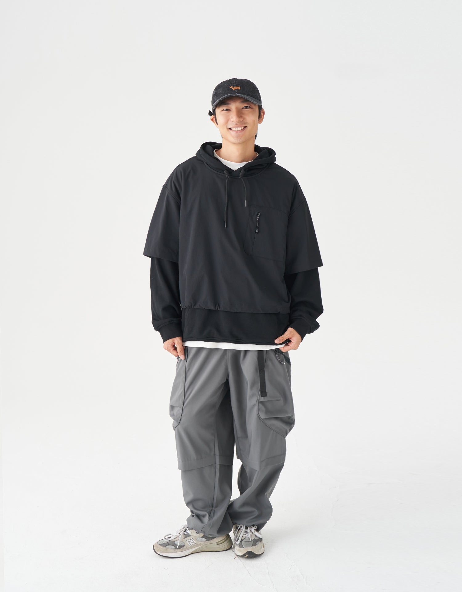 TopBasics Fake Two-Piece Hoodie