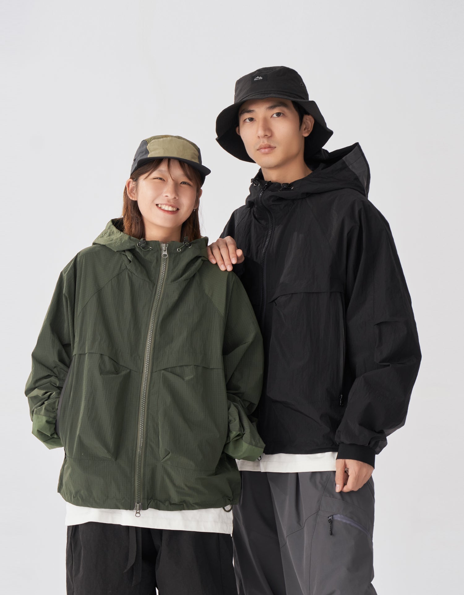 TopBasics Three Pockets Patchwork Windbreaker Jacket