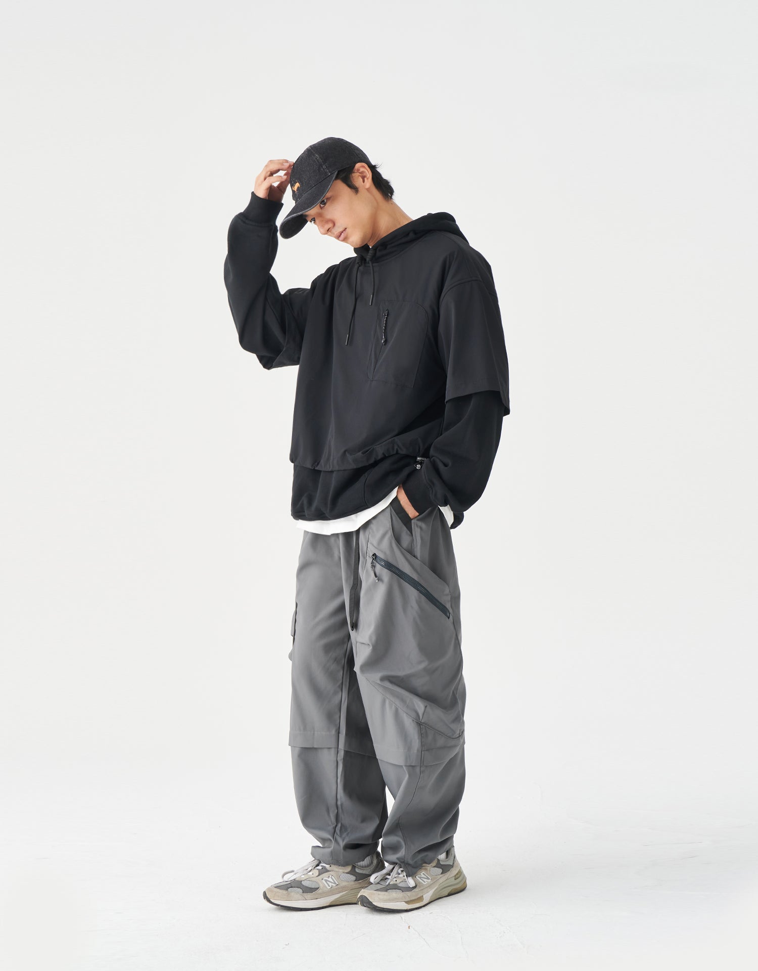 TopBasics Fake Two-Piece Hoodie