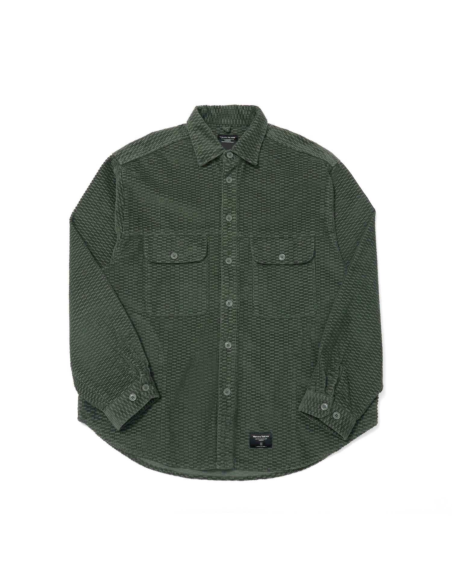 M.T. Embossed Corduroy Side Pockets Shirt Jacket