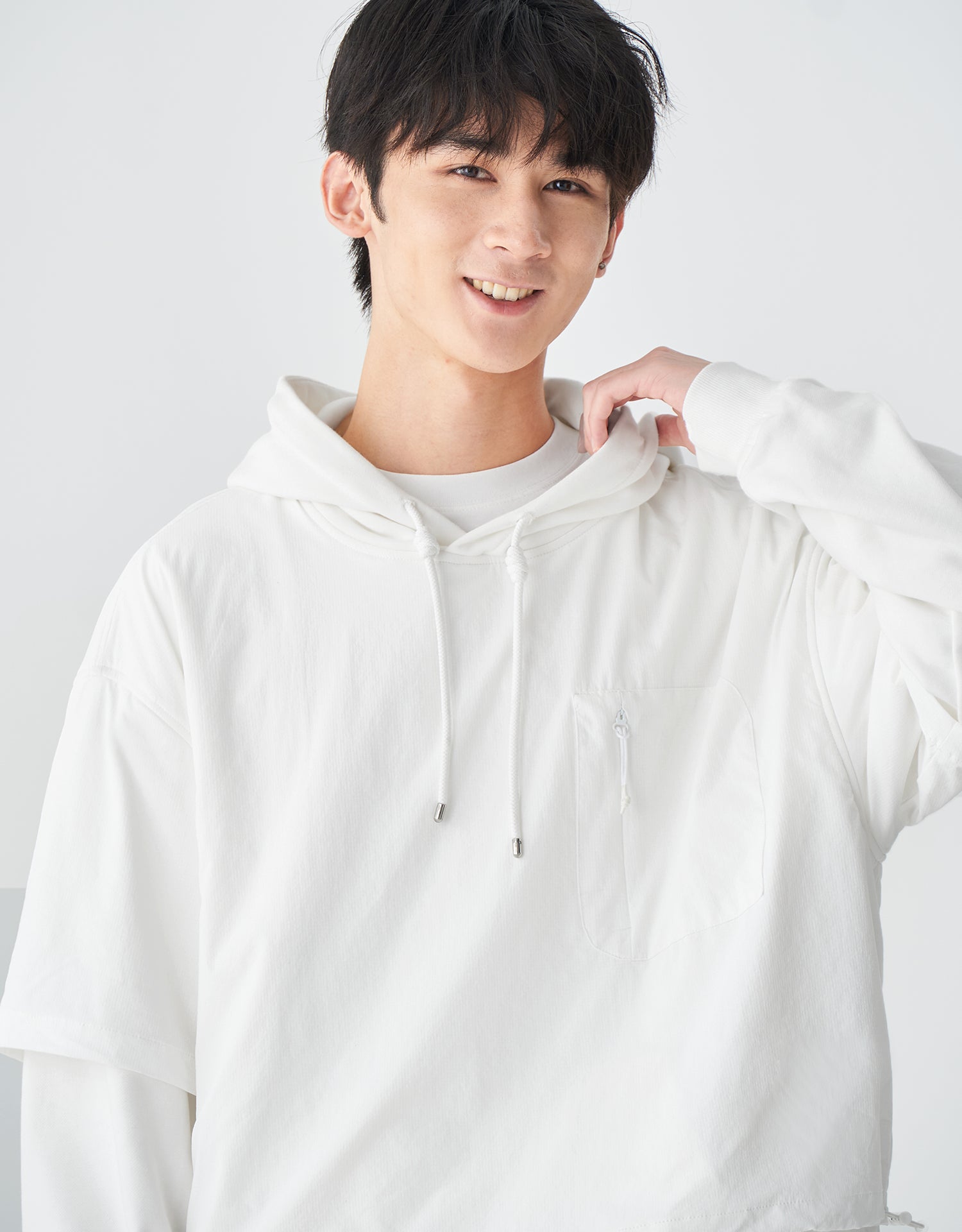 TopBasics Fake Two-Piece Hoodie