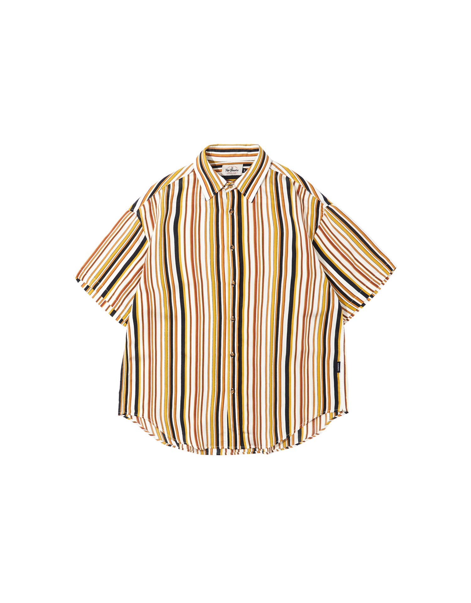 TopBasics Uneven Striped Summer Aloha Shirt