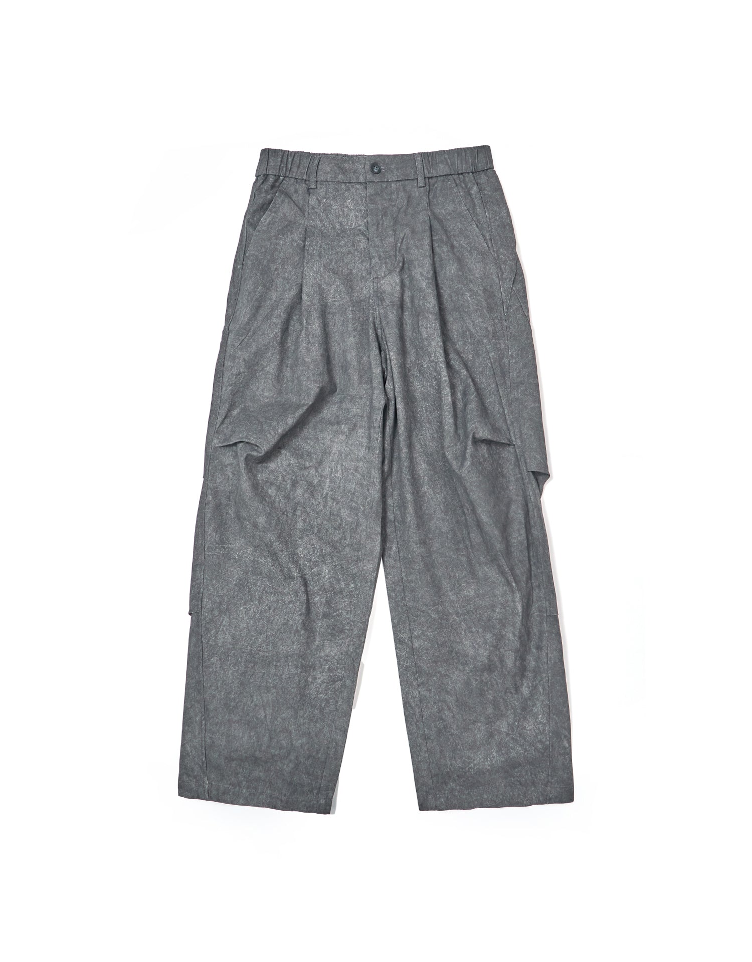 TopBasics Four Pockets Washed & Pleated Barrel Leg Pants