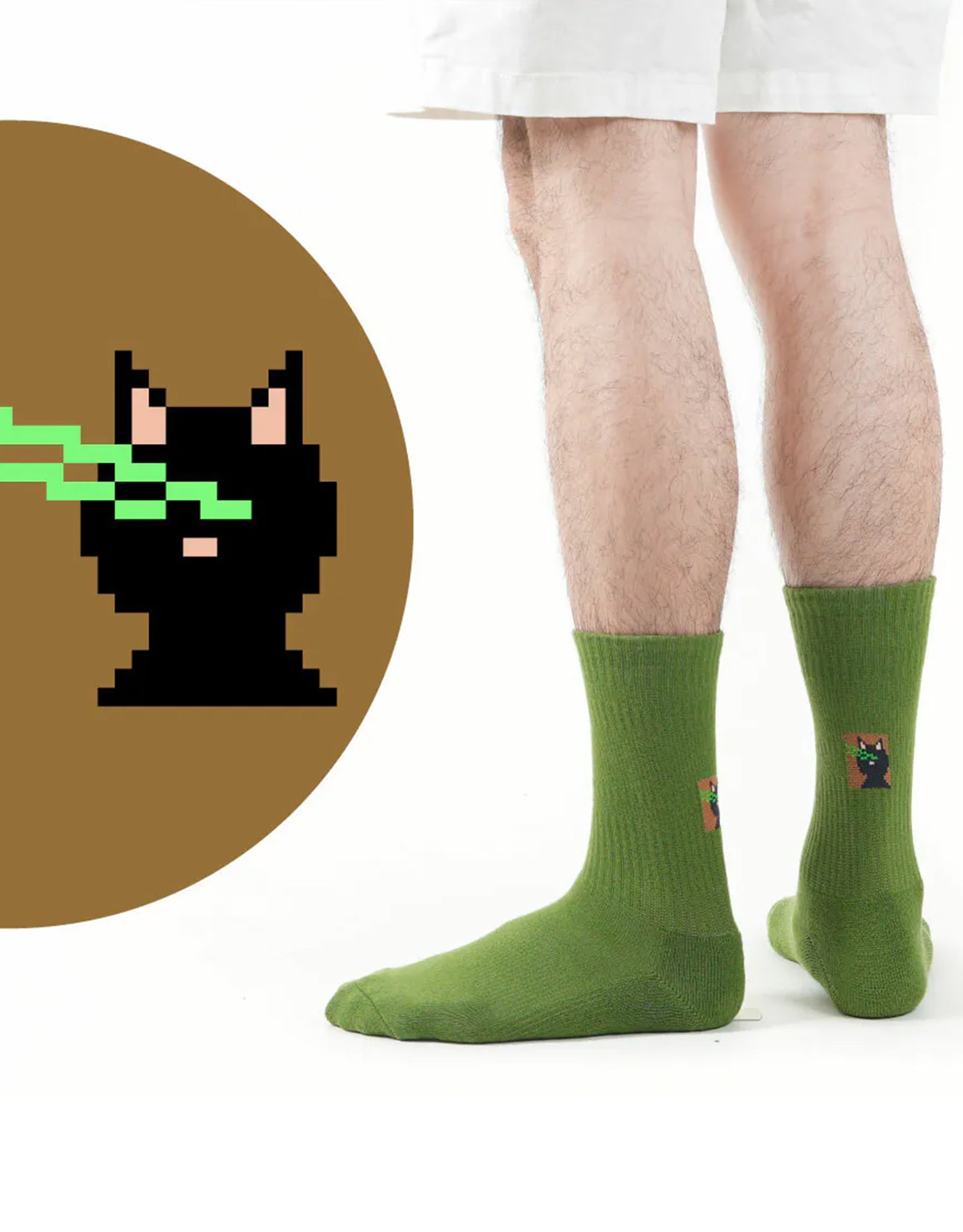 Sounds Good Laser-Chasing Kitties Half Socks