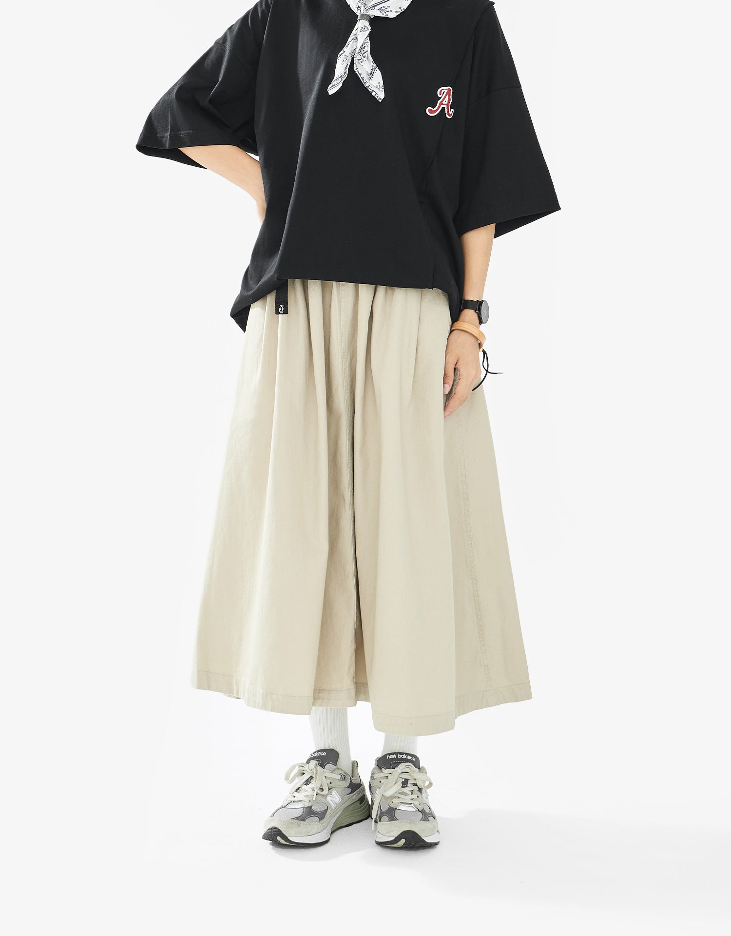 Chums Two Tuck Wide Skirt