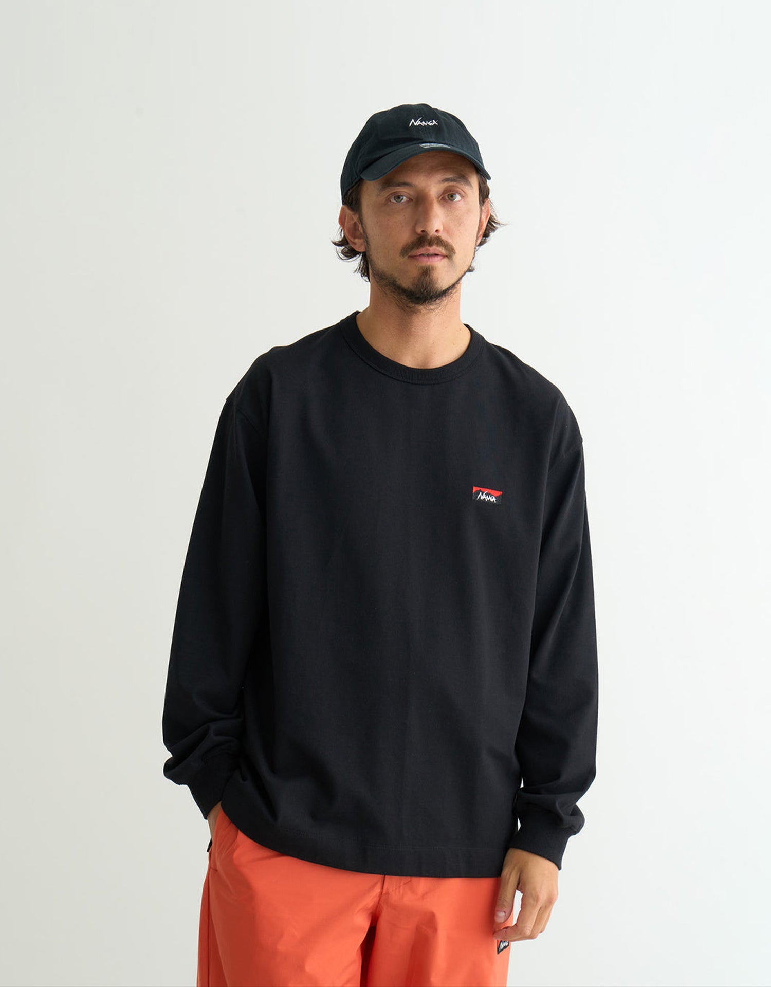 Nanga Eco Hybrid Box Logo Embroidery L/S Tee