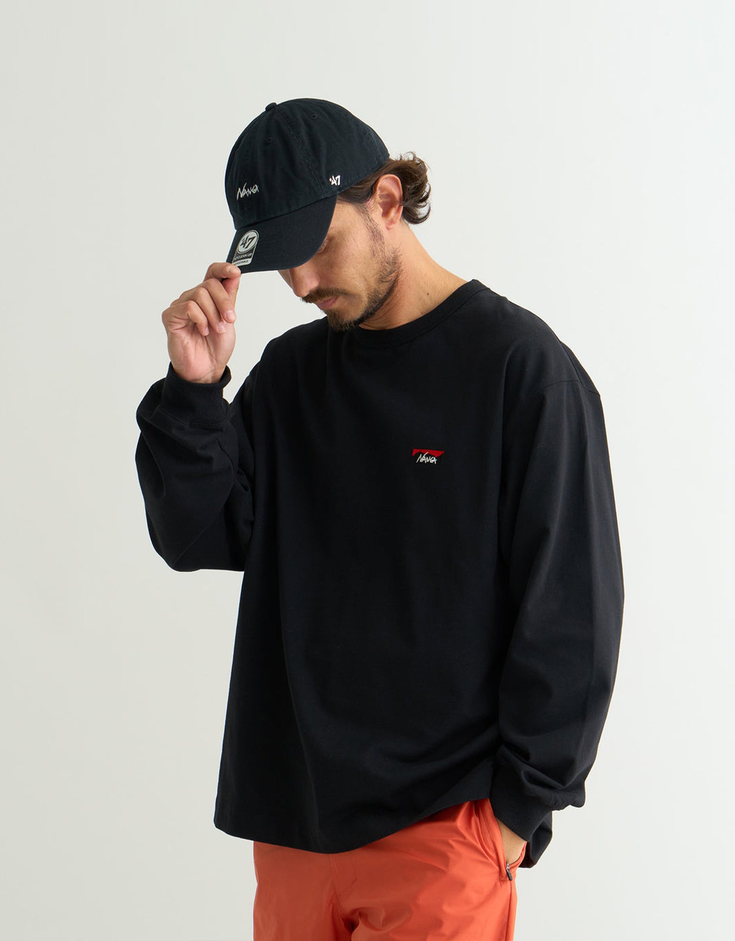 Nanga Eco Hybrid Box Logo Embroidery L/S Tee