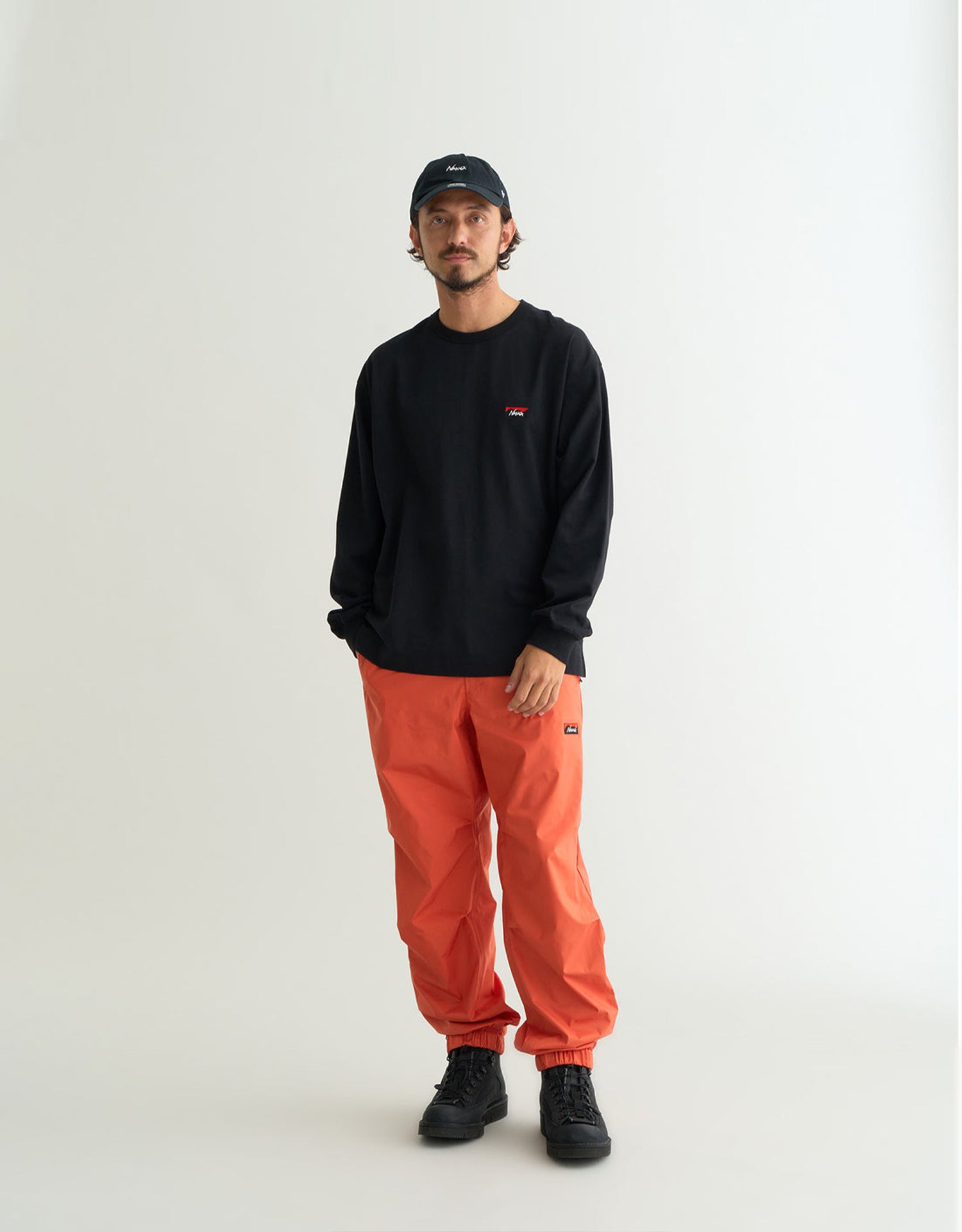 Nanga Eco Hybrid Box Logo Embroidery L/S Tee