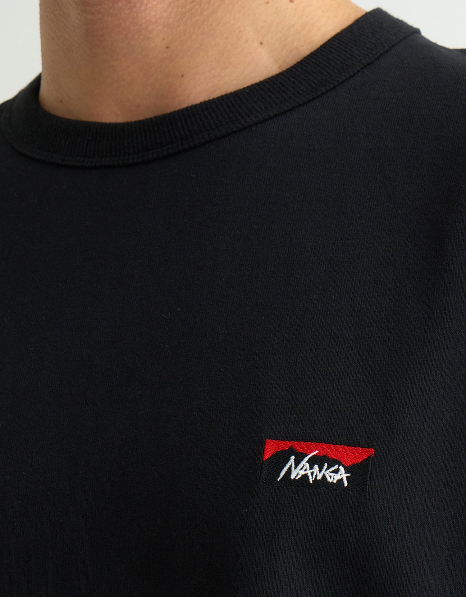 Nanga Eco Hybrid Box Logo Embroidery L/S Tee