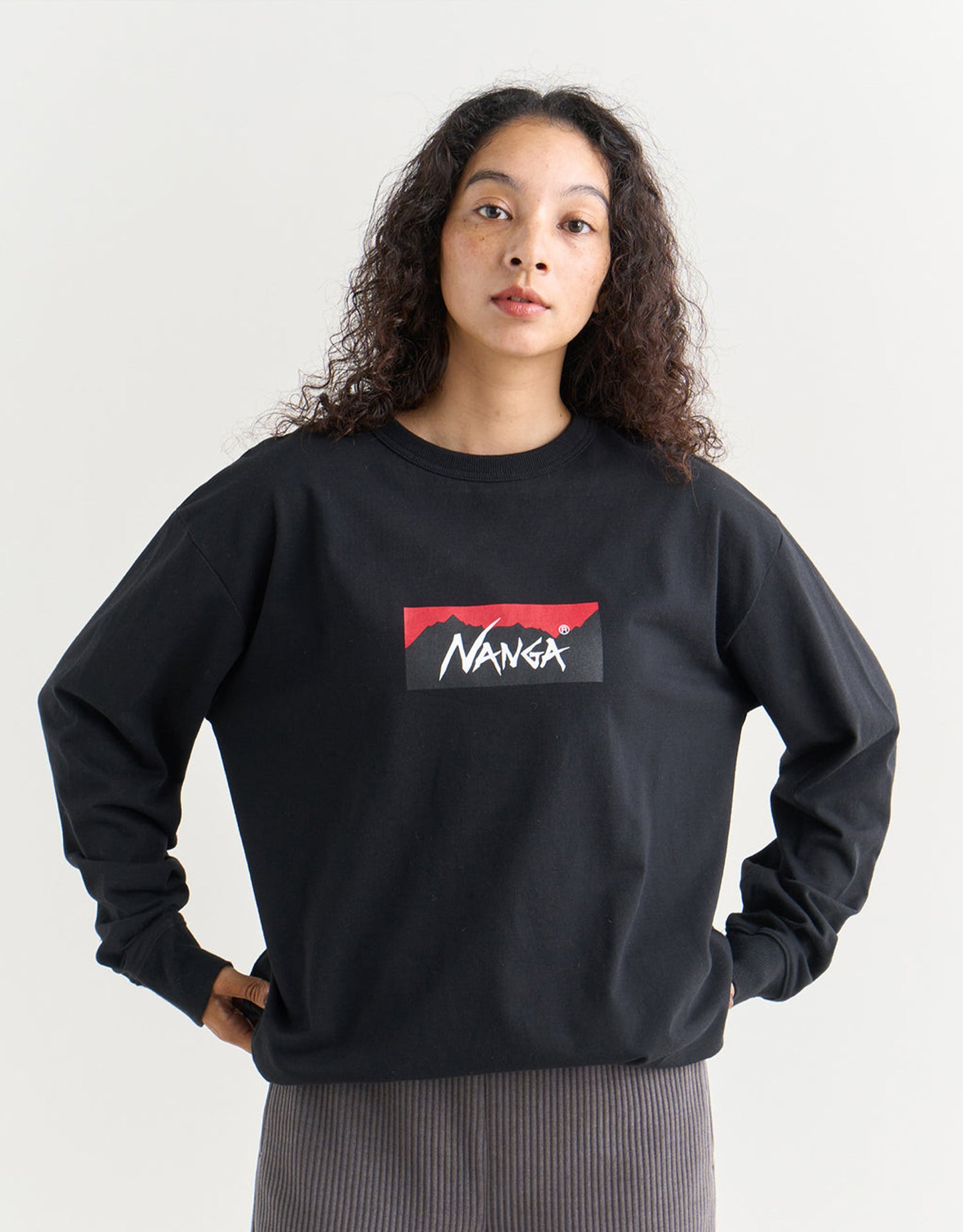 Nanga Eco Hybrid Box Logo L/S Tee
