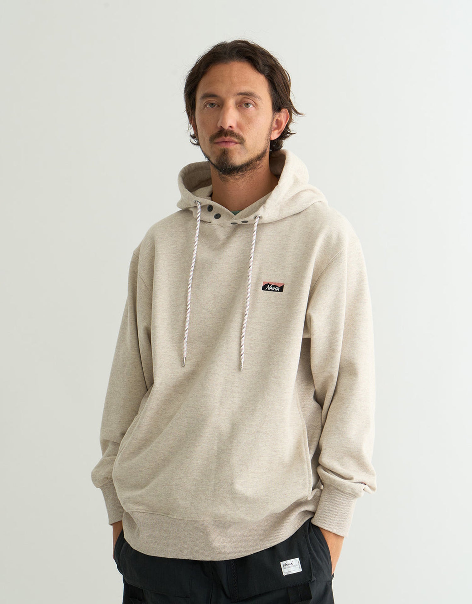 Nanga Eco Hybrid Mini Box Logo Embroidery Sweat Hoodie