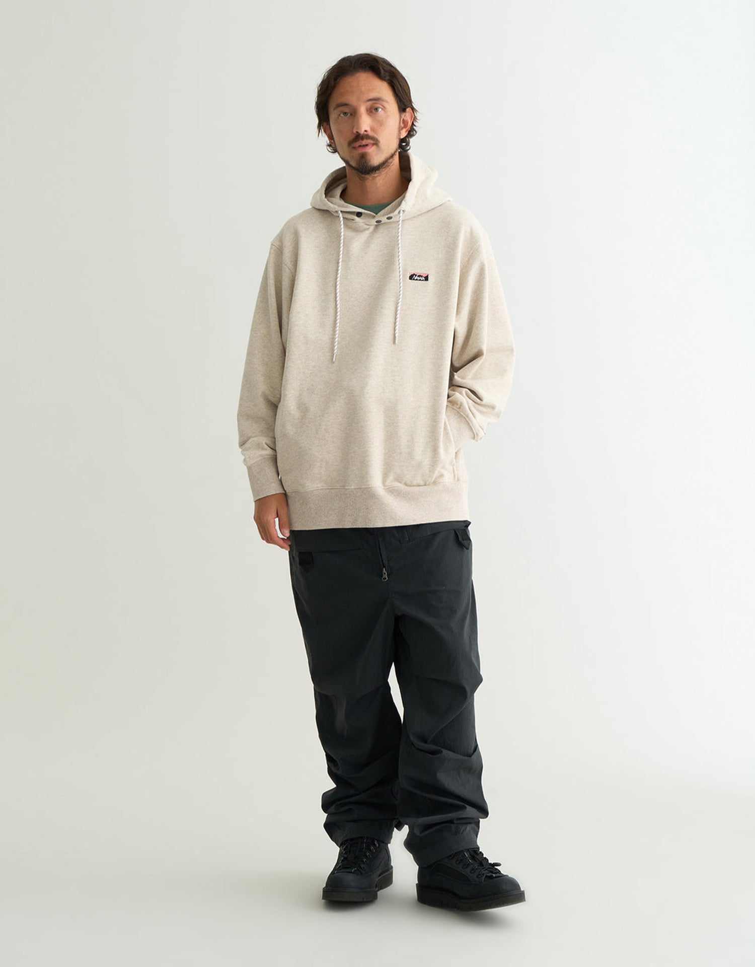 Nanga Eco Hybrid Mini Box Logo Embroidery Sweat Hoodie