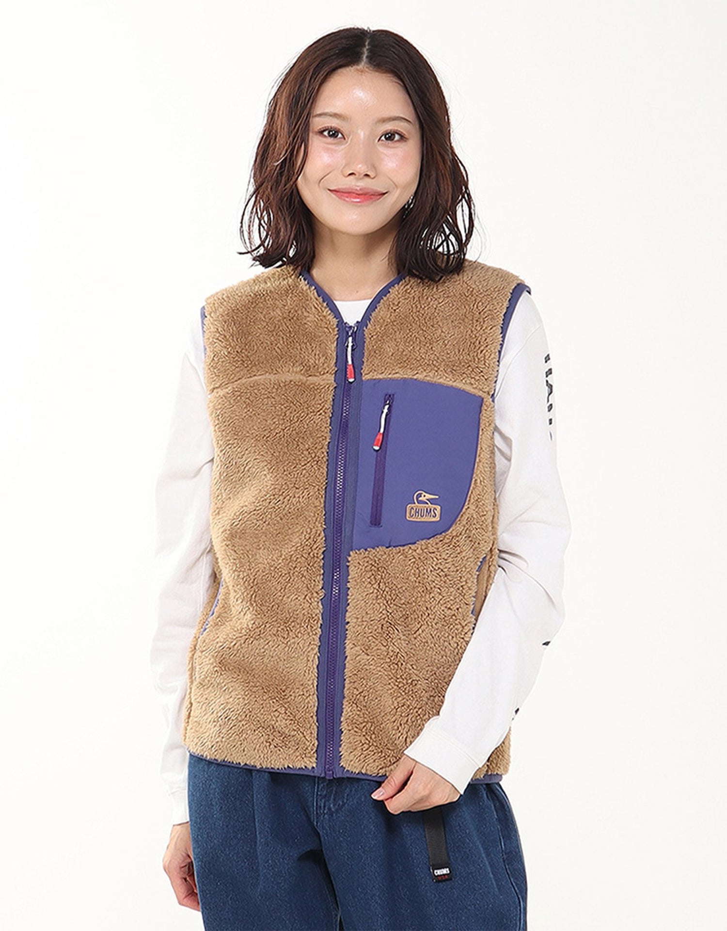 Chums Bonding Fleece No Collar Vest v2