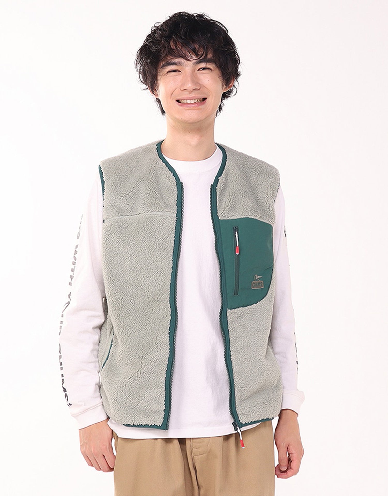 Chums Bonding Fleece No Collar Vest v2