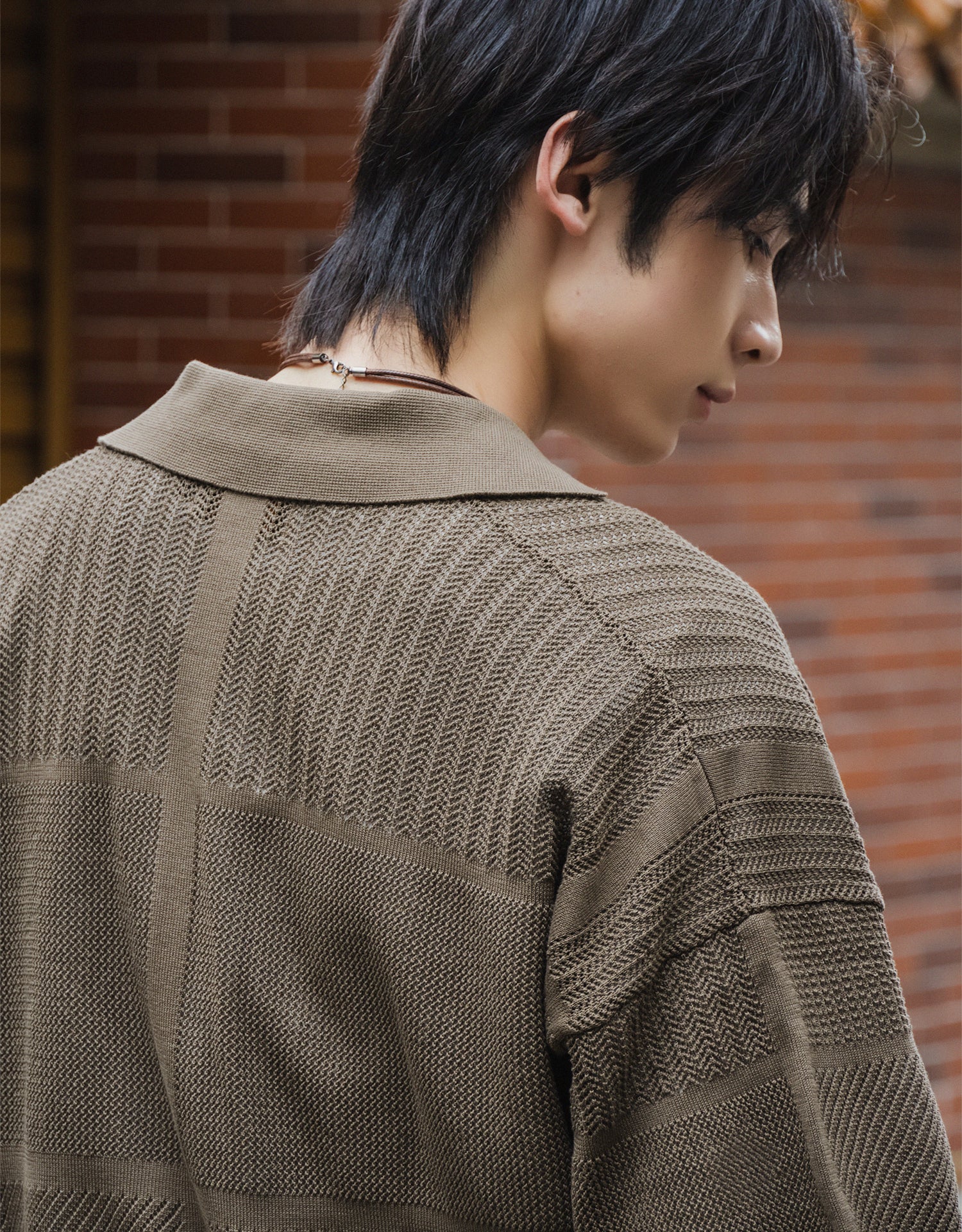 TopBasics Knit Perforated Oversized Shirt