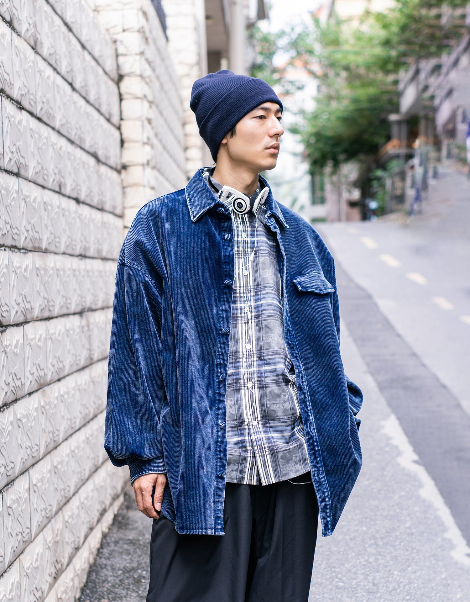 TopBasics Navy Corduroy Shirt Jacket