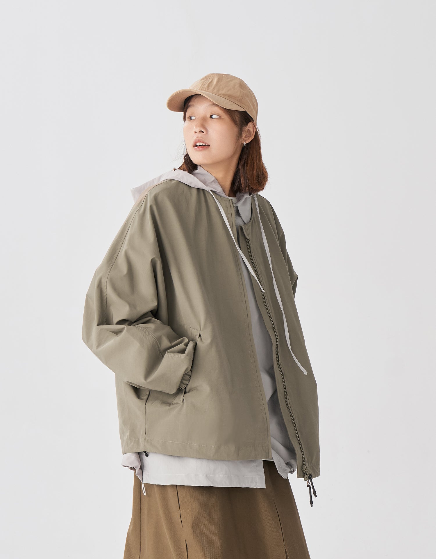 TopBasics Three Pockets No Collar Jacket