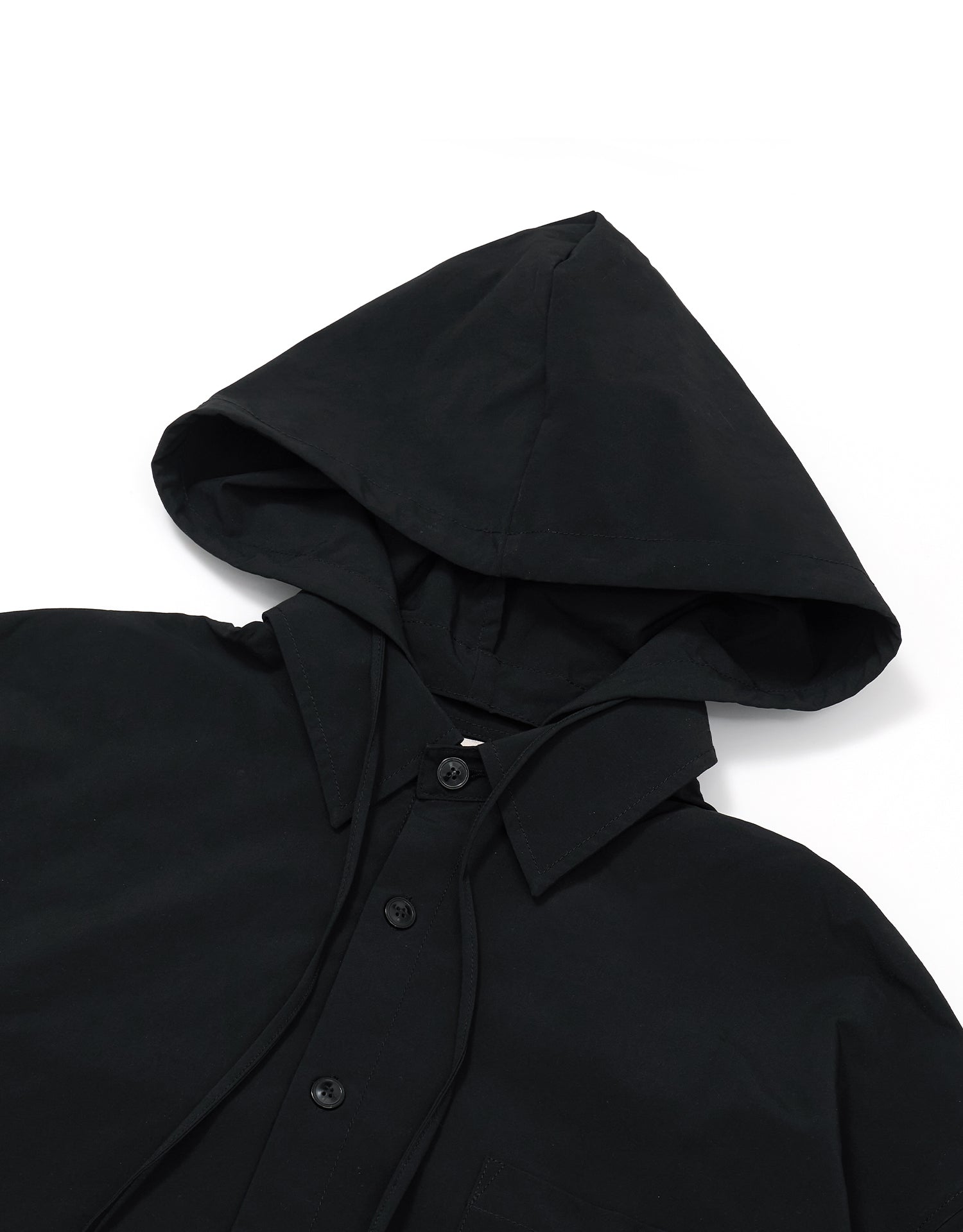 TopBasics Pocket Detachable Hood Shirt