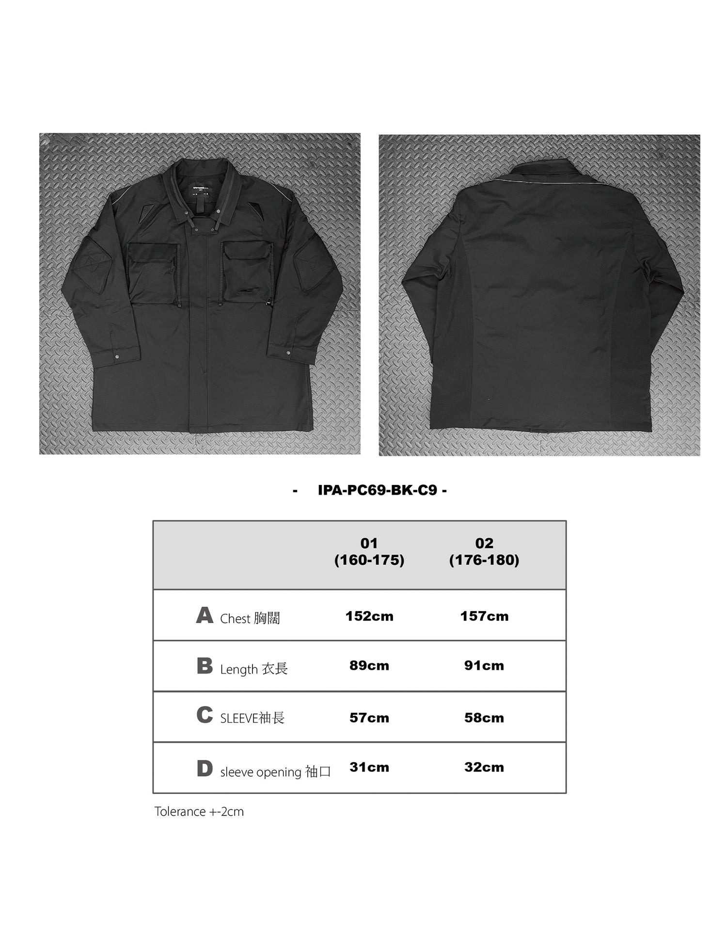 Ip-Axis Industrial Functional Two Front Pocket Coat IPA-PC69