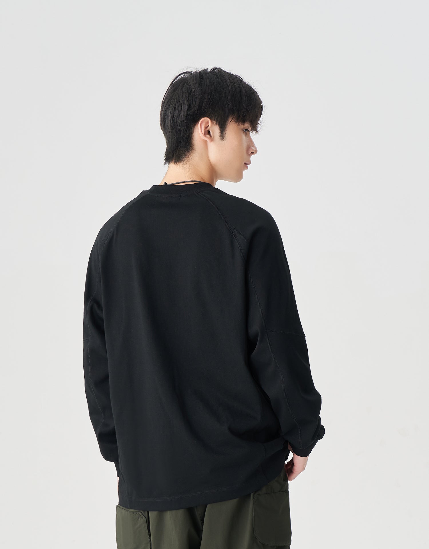 TopBasics Cyber Patchwork Seams L/S T-Shirt