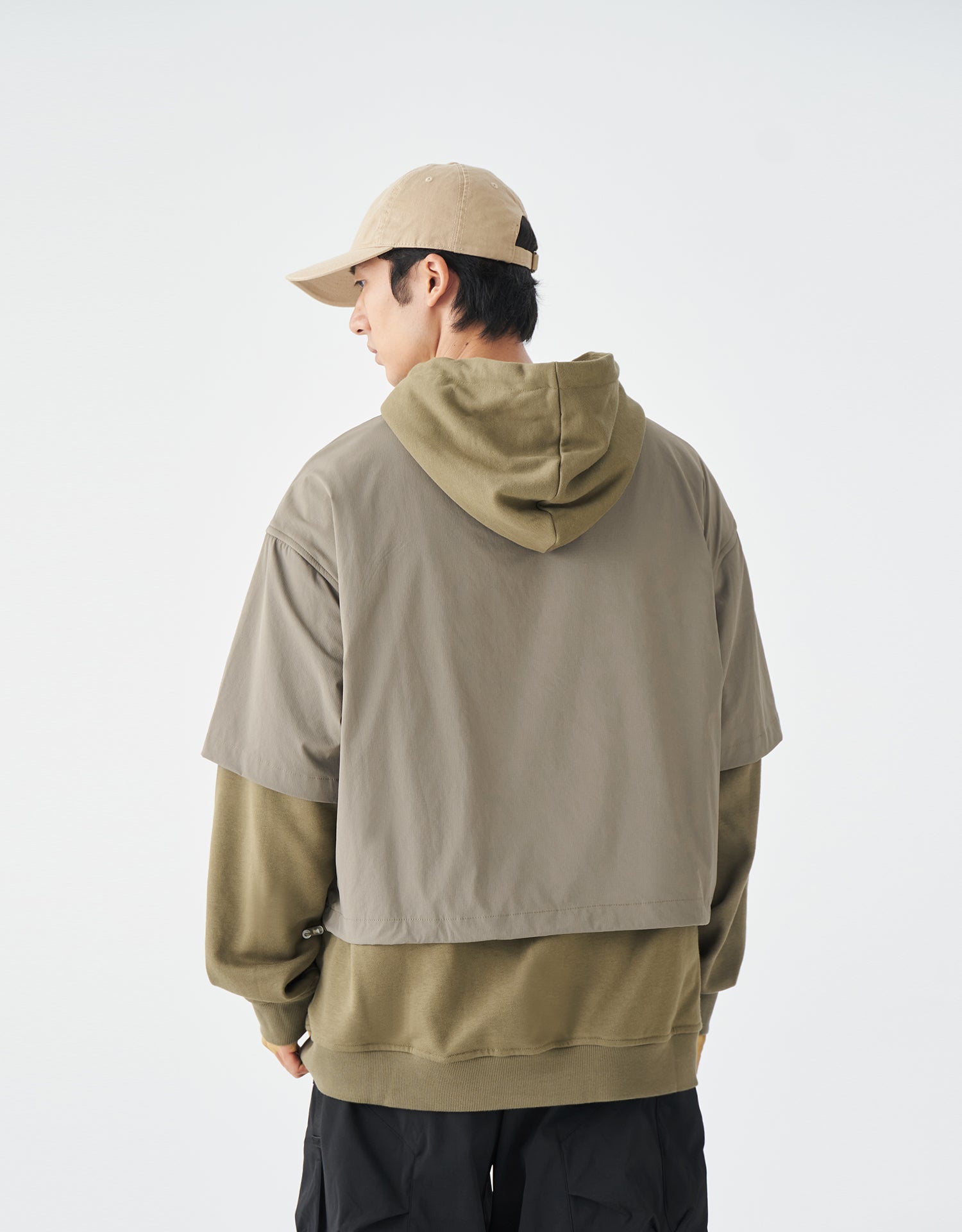TopBasics Fake Two-Piece Hoodie