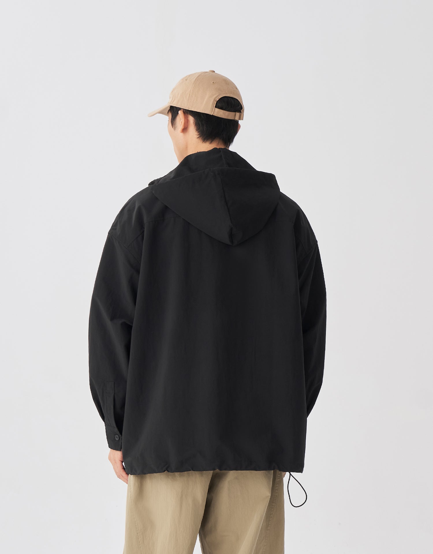 TopBasics Pocket Detachable Hood Shirt