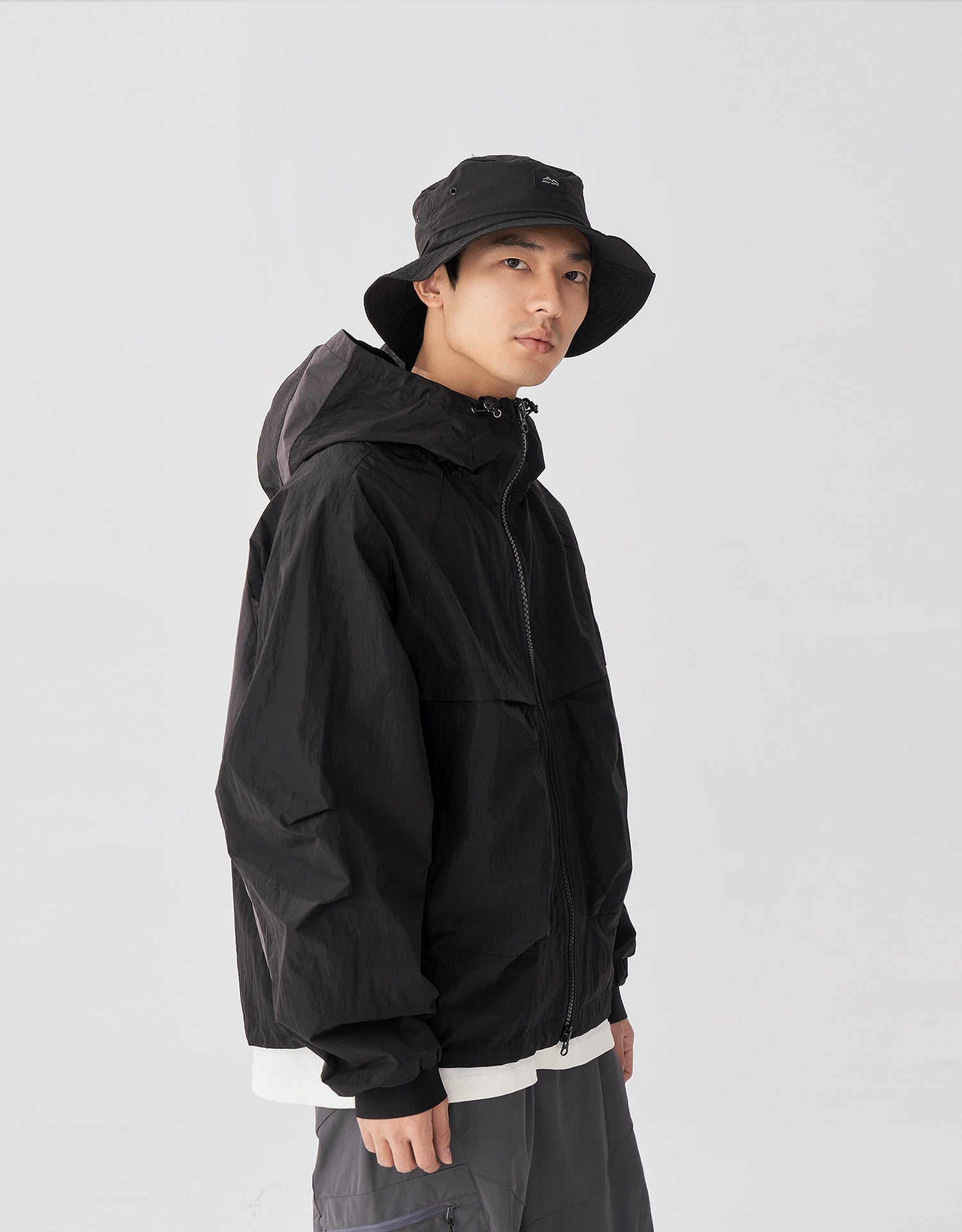 TopBasics Three Pockets Patchwork Windbreaker Jacket