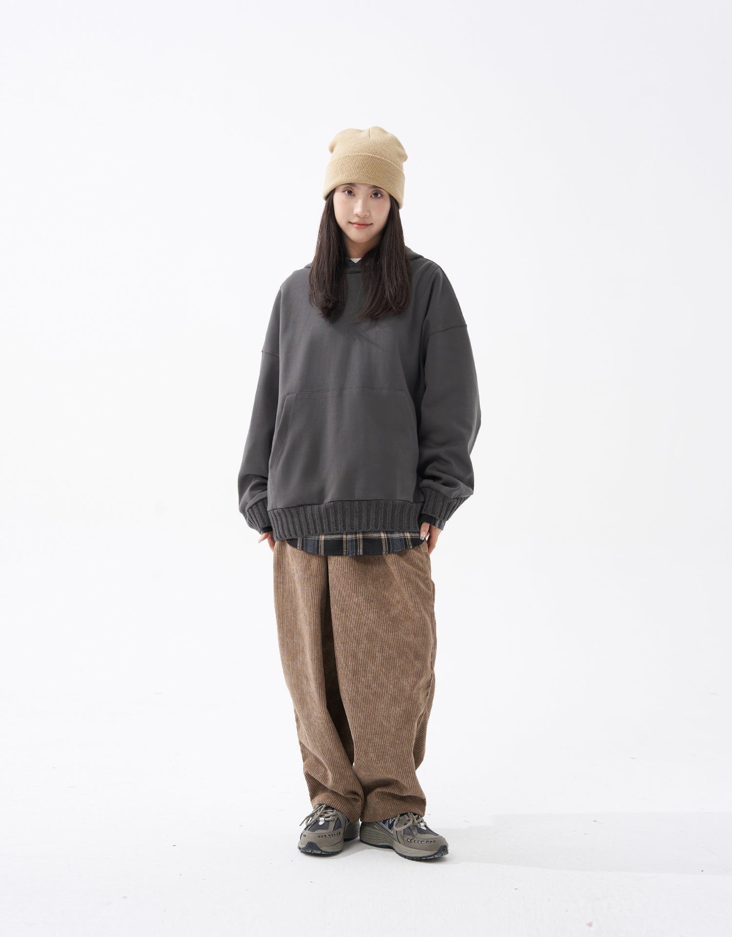 TopBasics Rib Knit Openings Hoodie