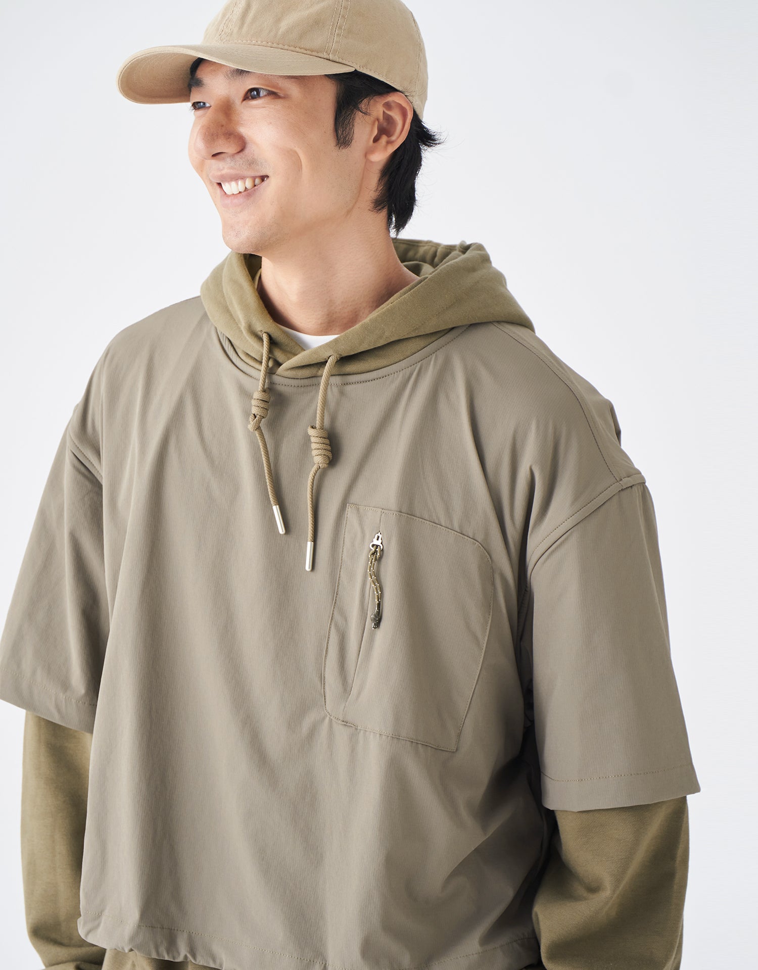 TopBasics Fake Two-Piece Hoodie