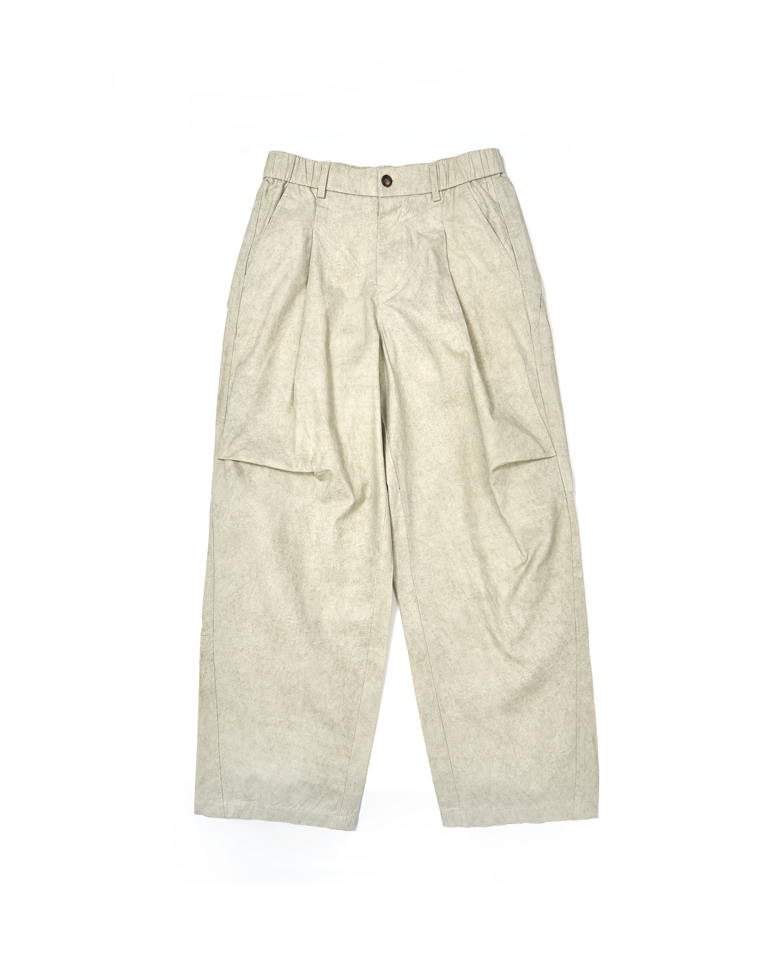 TopBasics Four Pockets Washed & Pleated Barrel Leg Pants