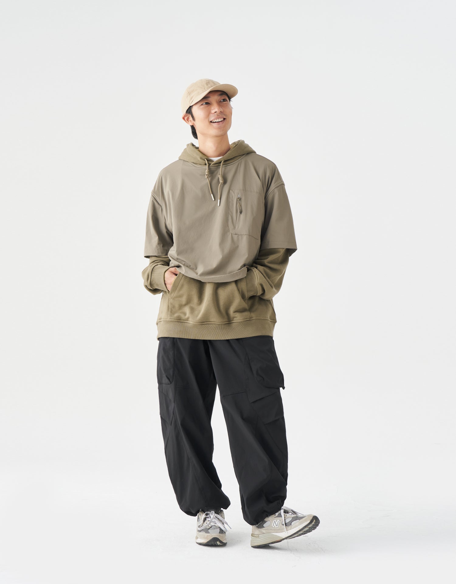 TopBasics Fake Two-Piece Hoodie