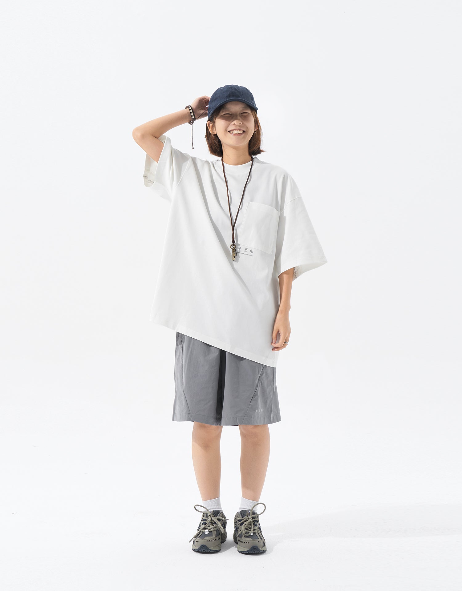 TopBasics Reflective Printed Pocket T-Shirt