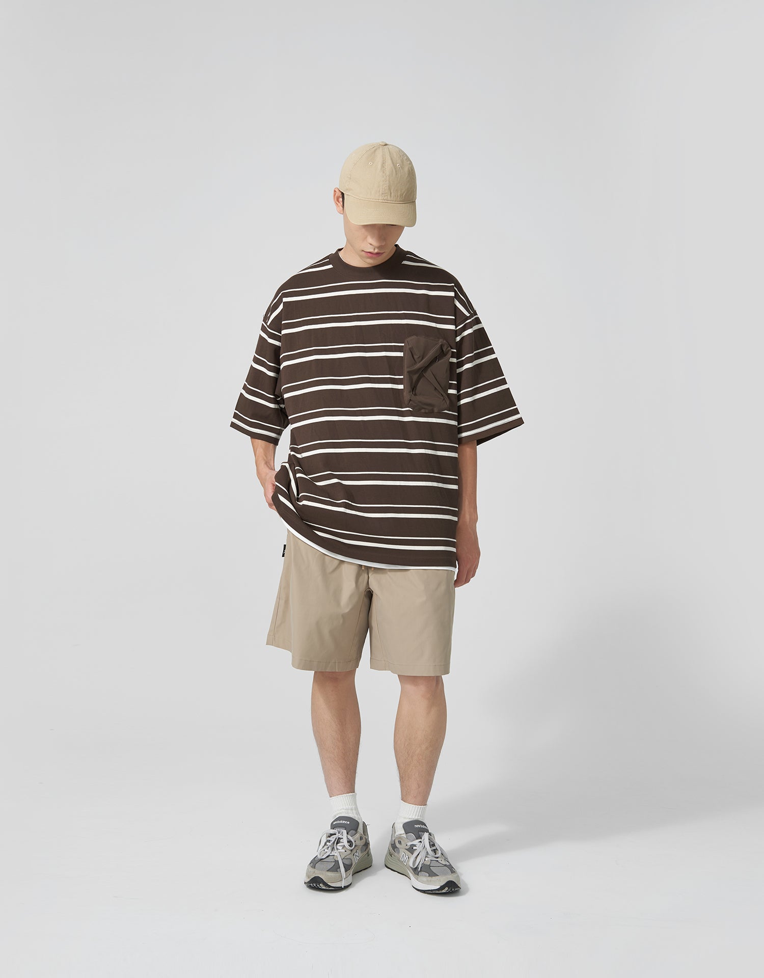 TopBasics 3D Pocket Striped T-Shirt