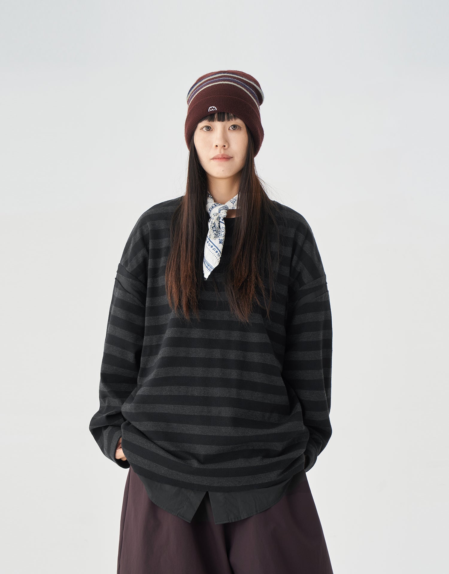 TopBasics Fake Two-Piece Striped T-Shirt