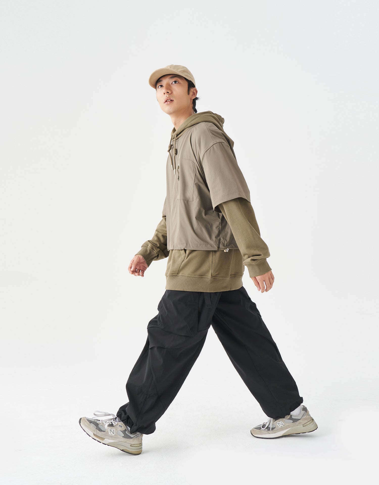 TopBasics Fake Two-Piece Hoodie