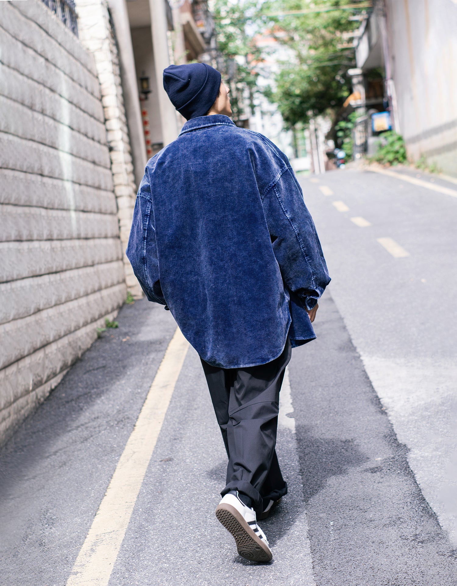 TopBasics Navy Corduroy Shirt Jacket