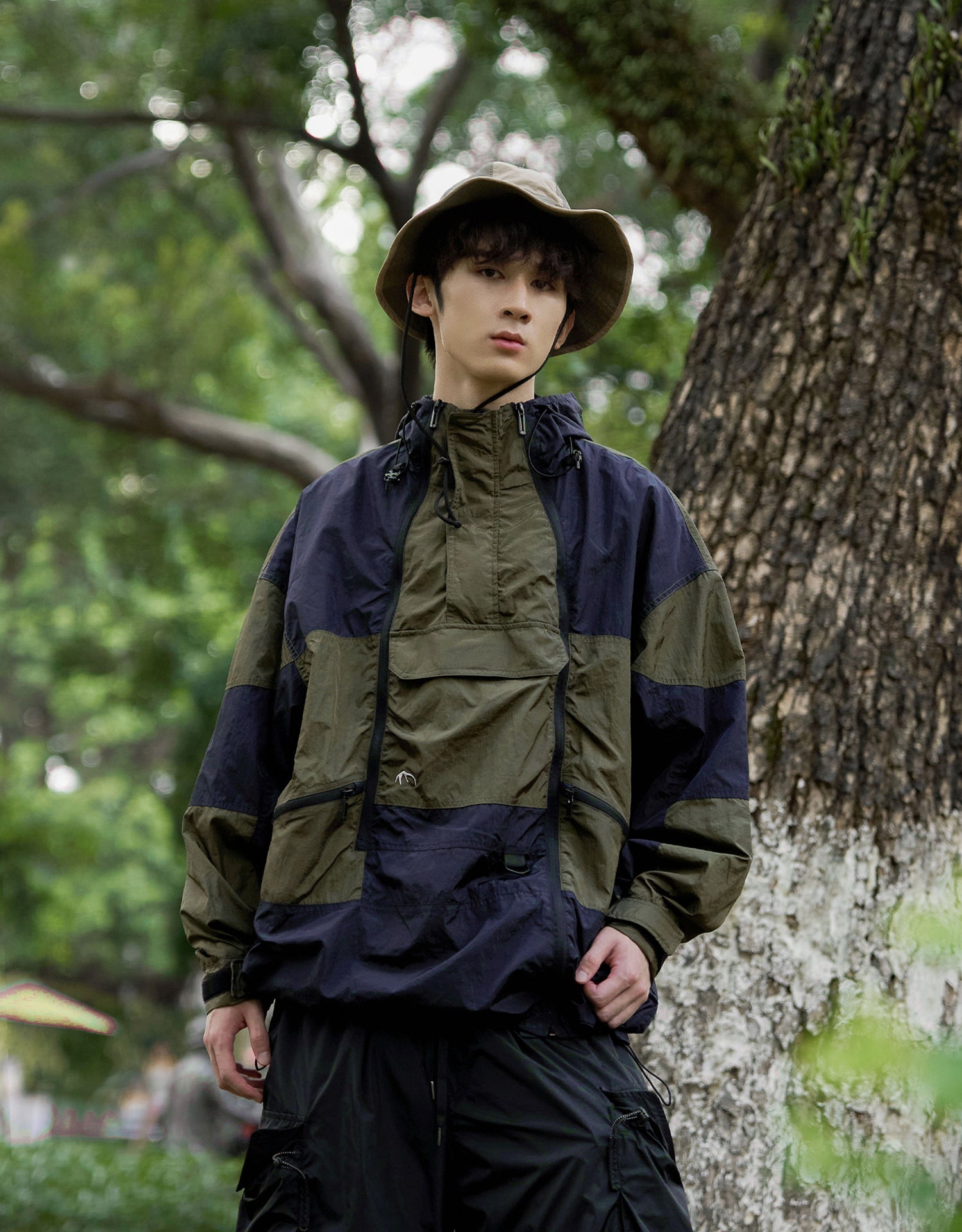 TopBasics Patchwork Outdoor Windbreaker Jacket