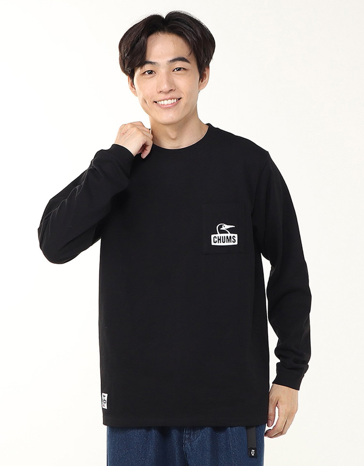 Chums Booby Face Pocket Brushed L/S T-Shirt