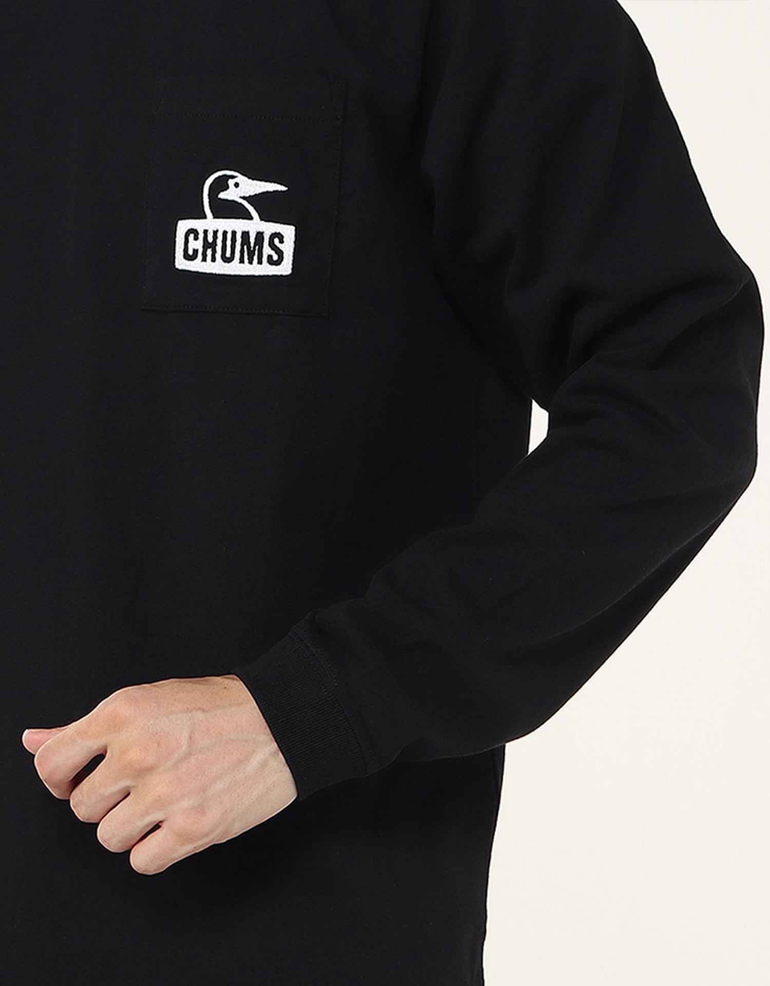 Chums Booby Face Pocket Brushed L/S T-Shirt