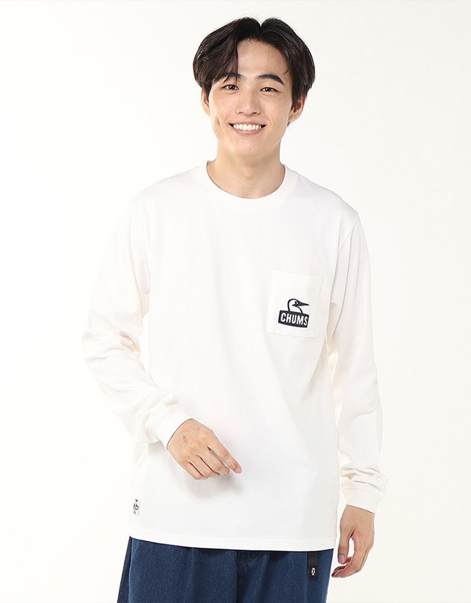 Chums Booby Face Pocket Brushed L/S T-Shirt